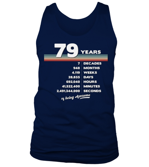 79th Birthday Vintage 79 Years Old Retro 948 Tank Top Unisex