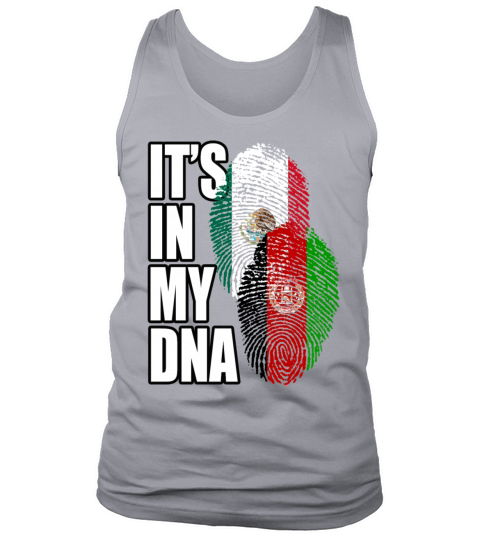 Afghan And Mexican Mix Heritage DNA Flag Tank Top Unisex