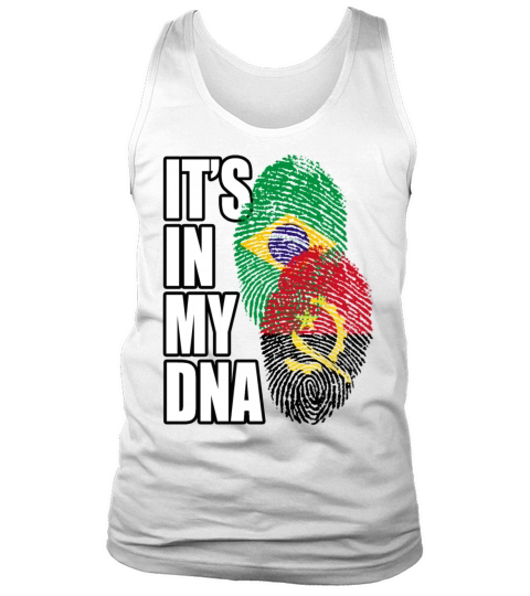 Angolan And Brazilian Mix Heritage DNA Flag Tank Top Unisex