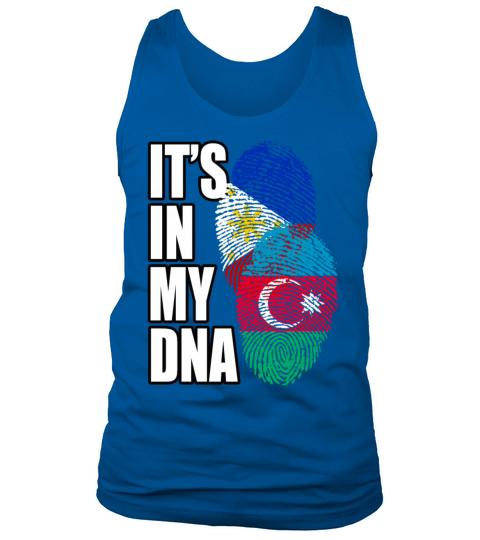 Azerbaijani And Filipino Mix Heritage DNA Flag Tank Top Unisex