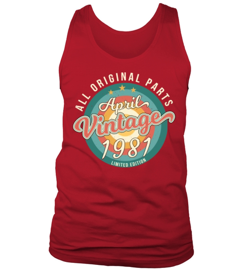 Born April 1981 Vintage Tank Top Unisex