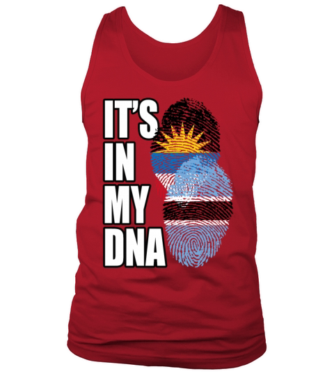 Botswana And Antiguan Mix Heritage DNA Flag Tank Top Unisex