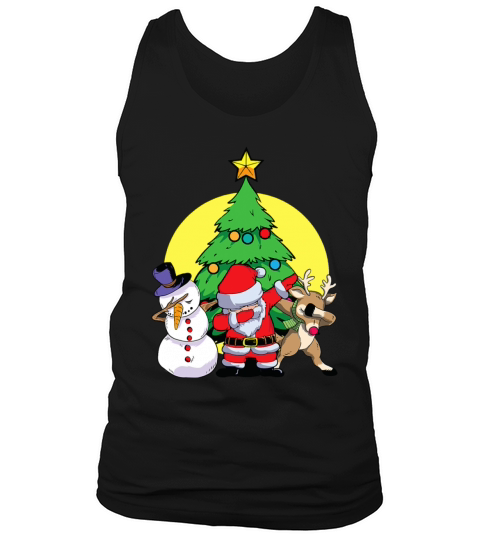 Dabbing Santa Elf Friends Christmas Kids Boys Men Tank Top Unisex