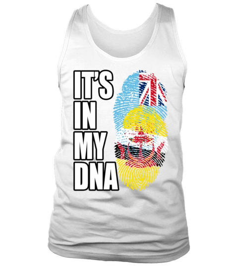 Fijian And Bruneian Mix Heritage DNA Flag Tank Top Unisex
