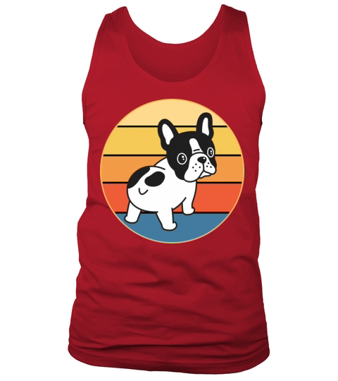 French Bulldog Dog Breed Vintage Retro Sunset Tank Top Unisex