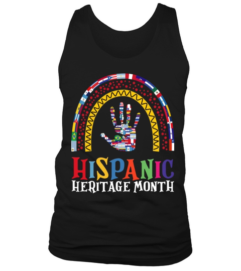 Happy National Hispanic Heritage Month Rainbow Tank Top Unisex
