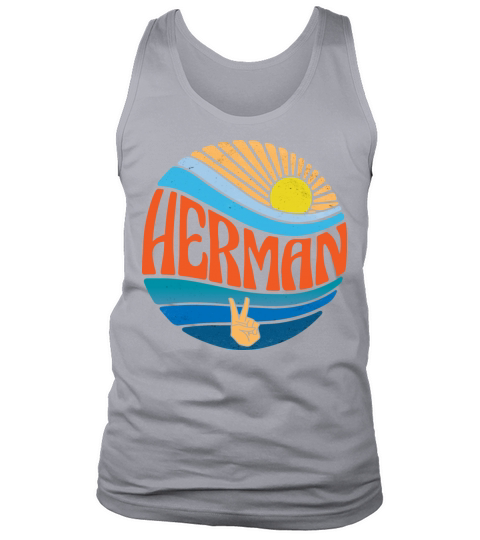 Herman Shirt Vintage Sunset Herman Groovy Tie Dye Tank Top Unisex