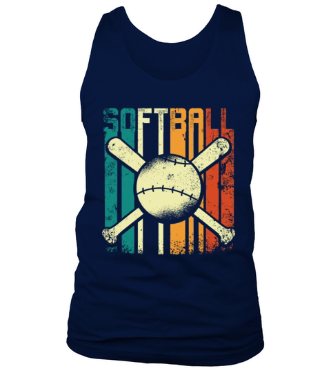 Retro Vintage Softball Tank Top Unisex