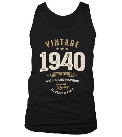 Vintage 1940 - 82nd Birthday Retro Classic Tank Top Unisex