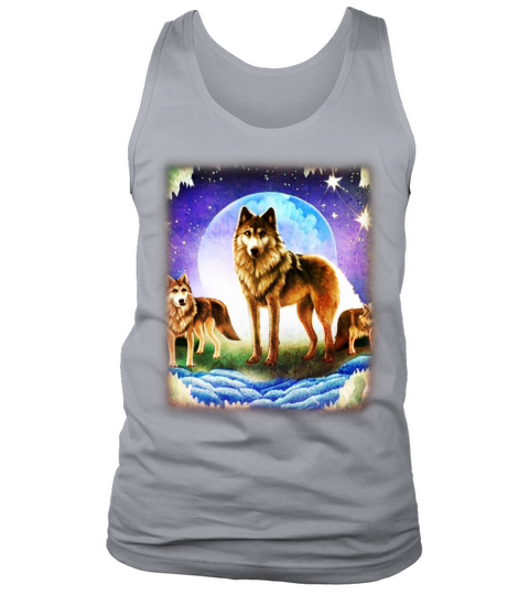 Wolf artwork design predator face imprint Tank Top Unisex