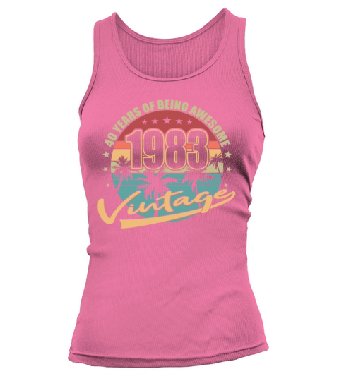 40th birthday vintage 1983 40 years Tank top Woman