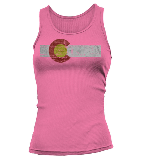 Aged Colorado Flag Vintage Style State Patriotic L Tank top Woman