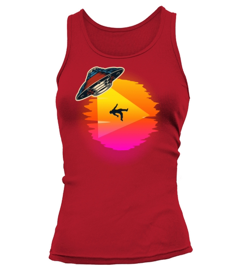 Alien UFO Spaceship Retro Vintage Sun Gift Tank top Woman