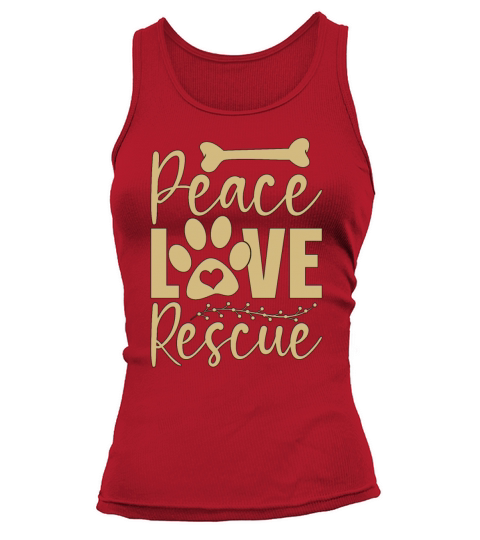 Animal Rescue Peace Love Adoption Animal Rescuer Tank top Woman