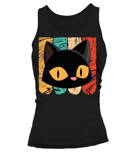Black Cat With Colorful Style Tank top Woman