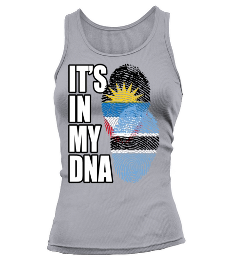 Botswana And Antiguan Mix Heritage DNA Flag Tank top Woman