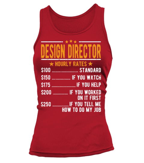 Design Director Hourly Rates Tank top Woman