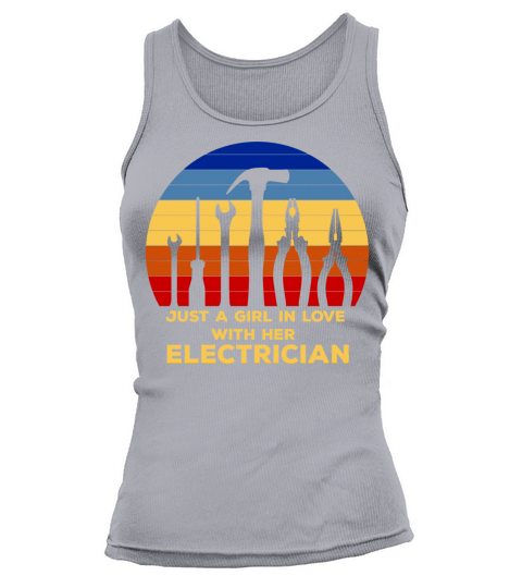 Electrician Wife Vintage Girlfirend I Love My Elec Tank top Woman