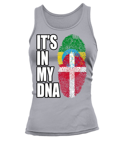 Ethiopian And Danish Mix Heritage DNA Flag Tank top Woman