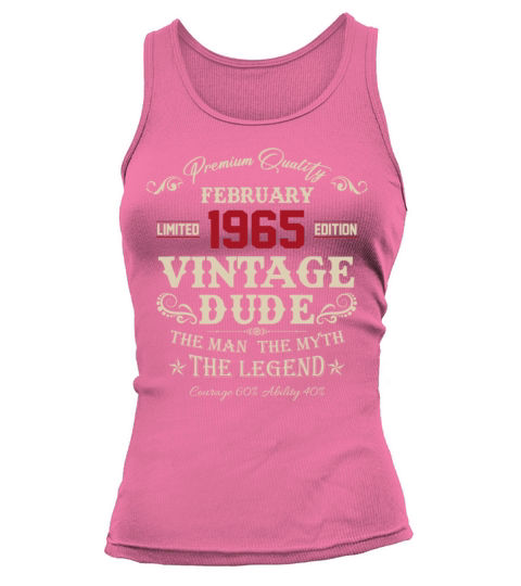 February 1965 Vintage Birthday Present Tank top Woman