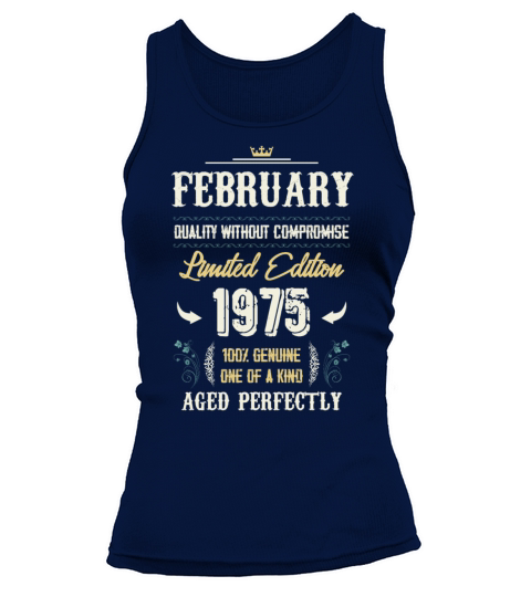 February 1975 Vintage Birthday Present Tank top Woman