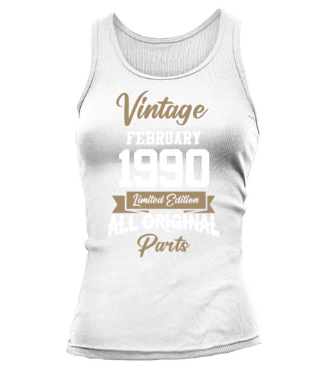 February 1990 Vintage Birthday Present Tank top Woman