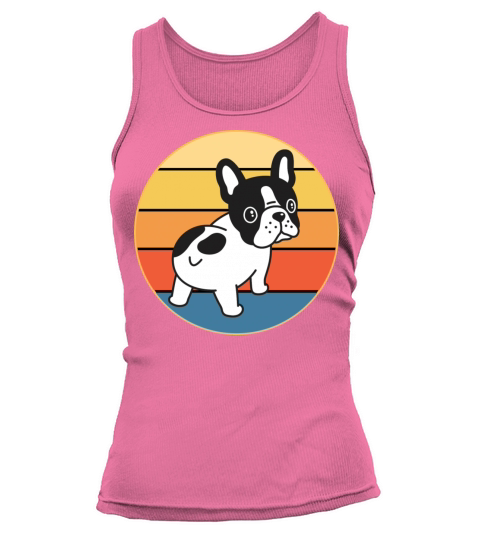 French Bulldog Dog Breed Vintage Retro Sunset Tank top Woman