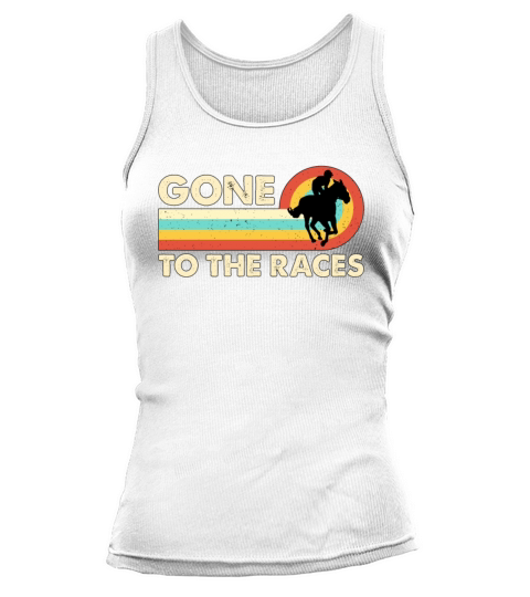 Horse Racing Gone To The Retro Loves Horse Riding Tank top Woman