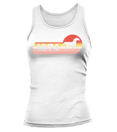 Horses riding Equestrian Vintage 1974 Birthday Tank top Woman