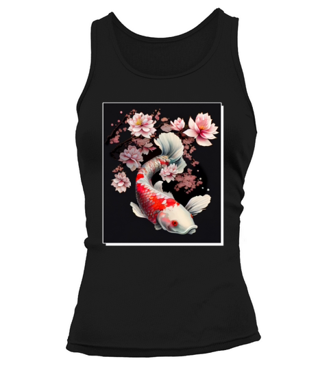 Koi Carp Cherry Blossom Fish Japanese Graphic Tank top Woman