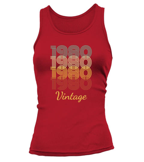 Vintage Birthday Gift Born In 1980 Slogan Tank top Woman