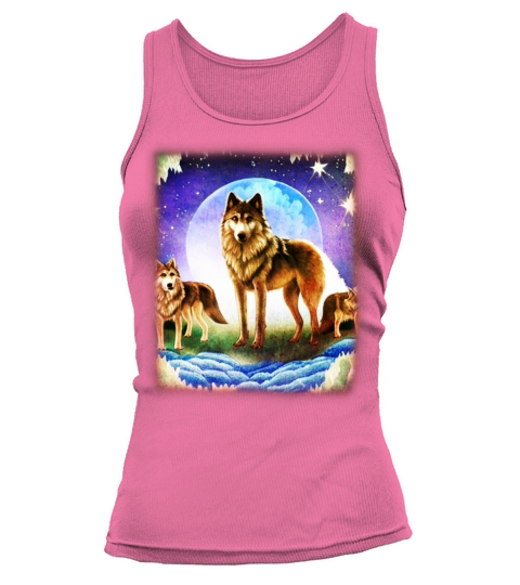 Wolf artwork design predator face imprint Tank top Woman