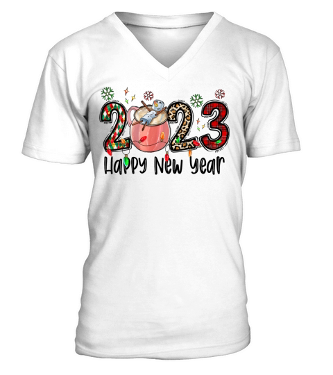 2023 Happy New Year V-Neck T-shirt