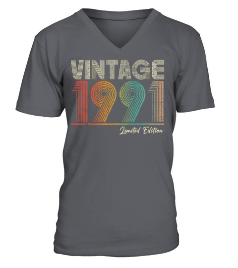 32 Years Old Vintage 1991 32nd Birthday Gifts V-Neck T-shirt