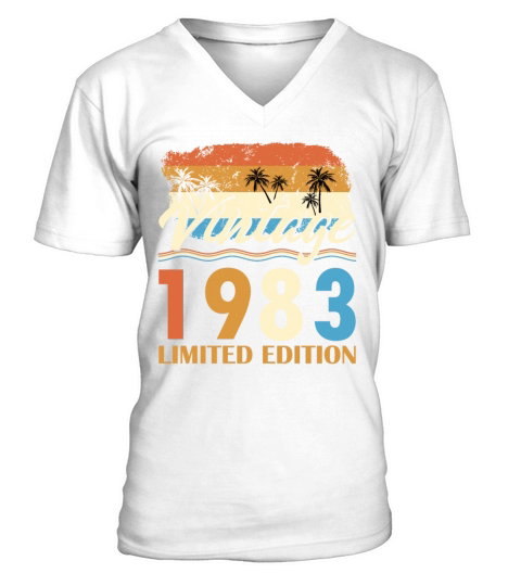 40th birthday vintage 1983 limited edition V-Neck T-shirt