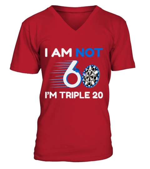 60th Birthday Darts V-Neck T-shirt