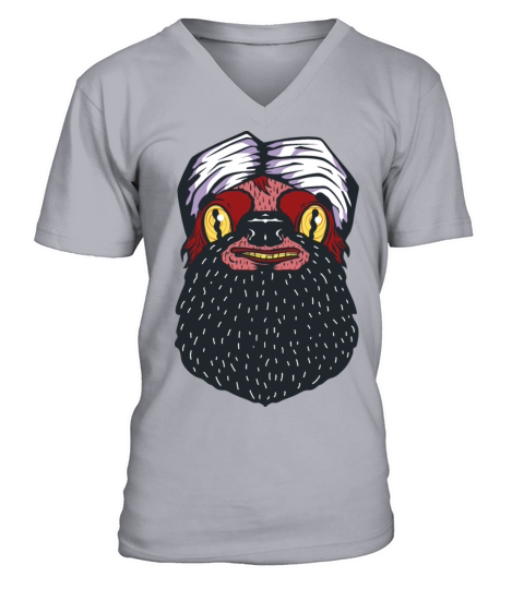 Bearded turban animal Bearded turban animal quote V-Neck T-shirt