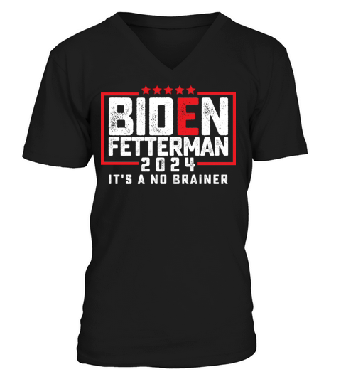 Biden Fetterman 2024 Vintage V-Neck T-shirt