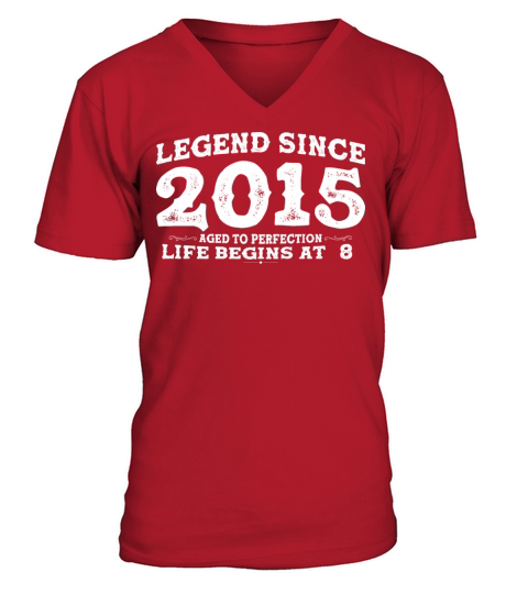 Legend Since 2015 8 Year of Perfection - 8th V-Neck T-shirt