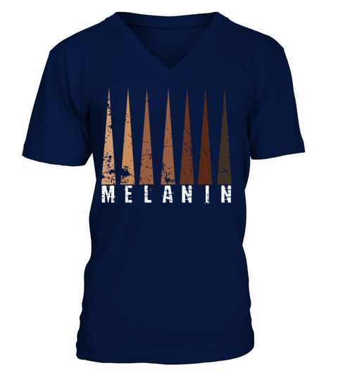 Melanin Colors Pride Black History Month V-Neck T-shirt