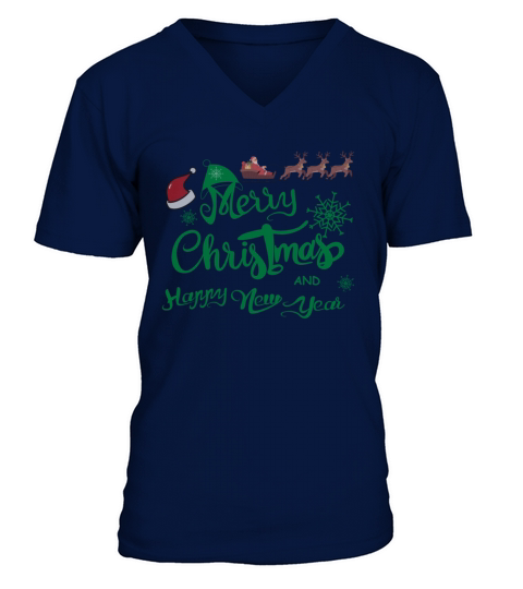 Merry Christmas and Happy New Year V-Neck T-shirt