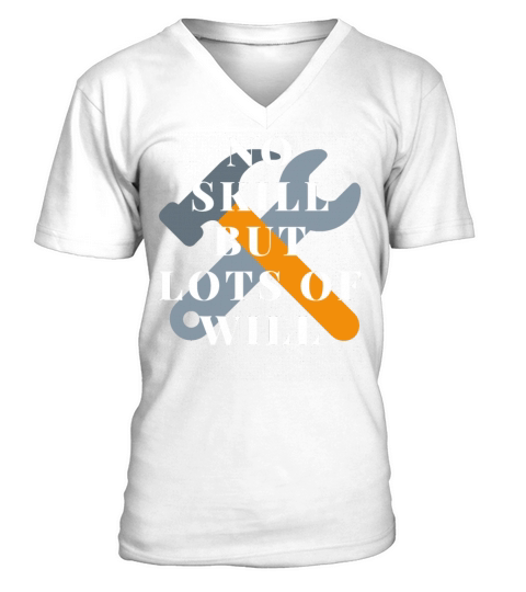 no skill but lots of will Vintage Xmas Present 80 V-Neck T-shirt