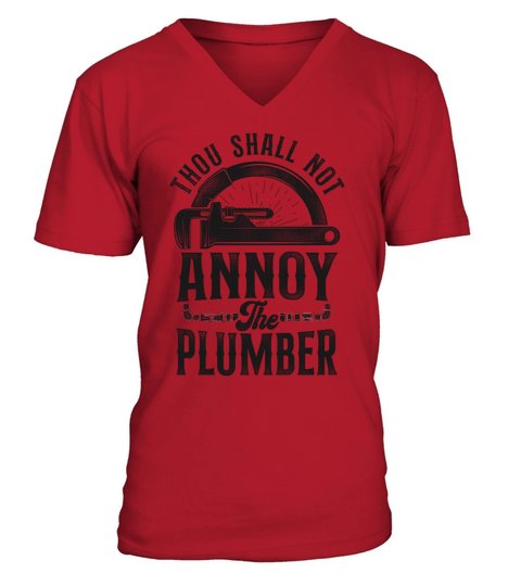 Plumbing Plumber Christian Vintage V-Neck T-shirt