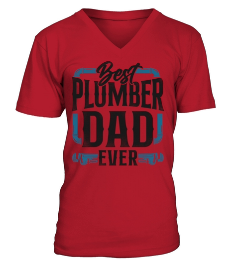 Plumbing Plumber Dad Vintage Best V-Neck T-shirt