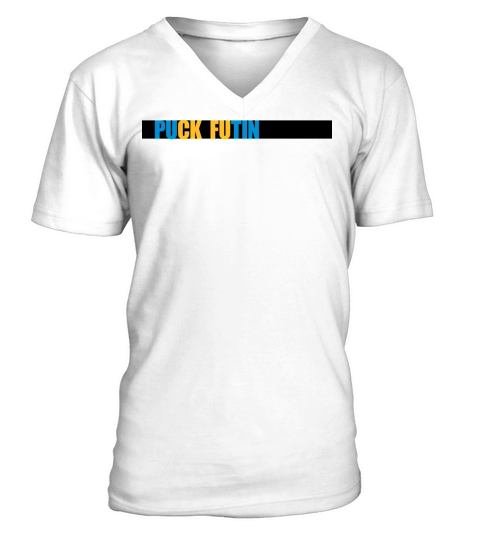 puck futin logo design V-Neck T-shirt