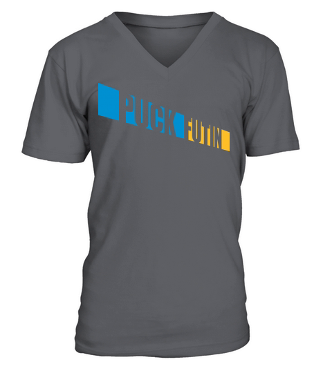 puck futin logo design V-Neck T-shirt