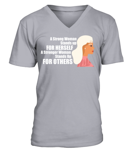 Strong Woman Empowering Feminist Quote V-Neck T-shirt