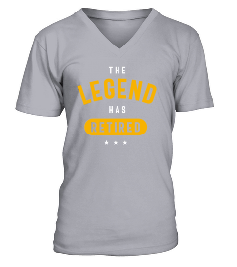 The Legend Has Retired Funny Retirement V-Neck T-shirt