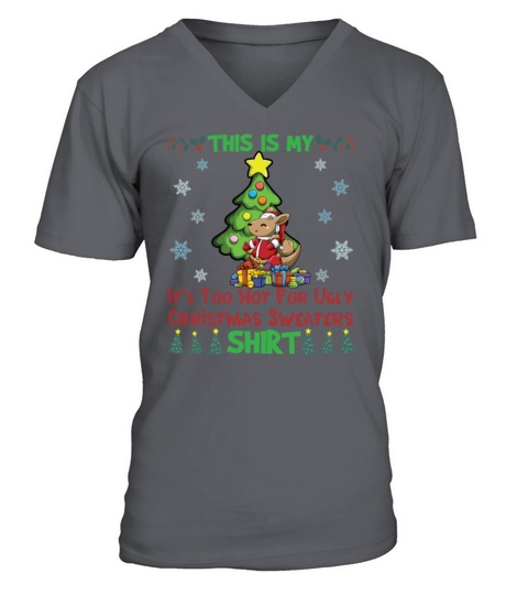 This Is My Its Too Hot For Ugly Christmas Sweater V-Neck T-shirt