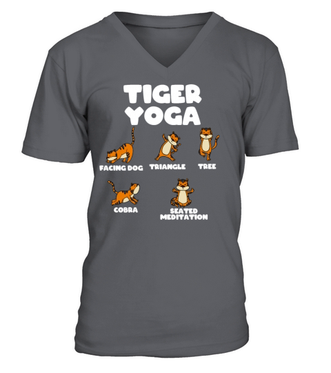 Tiger Yoga V-Neck T-shirt